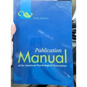 Publication manual of the American Psychological Association (6th ed.) 2010